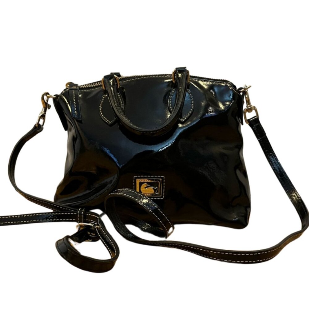 DOONEY & BOURKE Darcey Patent Leather Satchel with Crossbody Strap